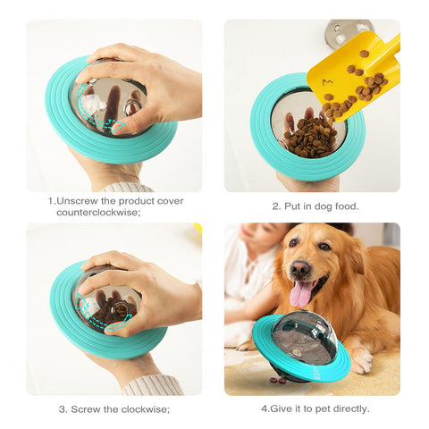 Dog Fun Flying Saucer Food Ball