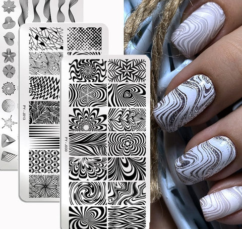 New Geometry Nail Stamping Plates
