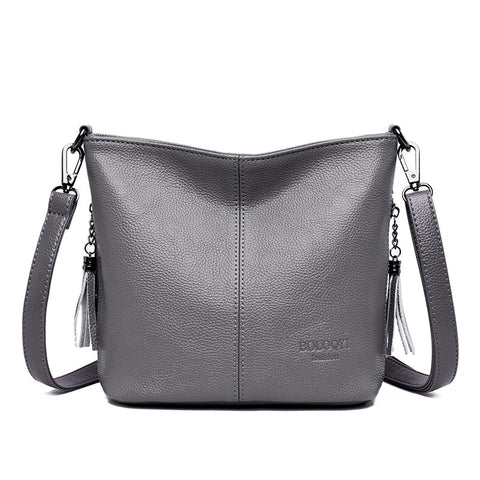 Ladies Genuien Leather Tassels Hand Bags