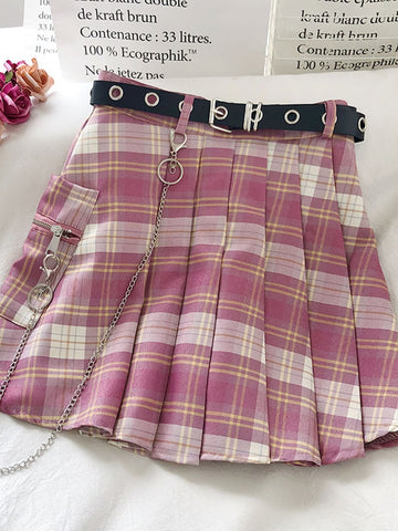 Women Plaid Tennis Skirt