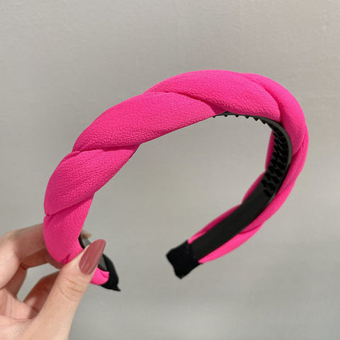 Women Pu Leather Braided headband