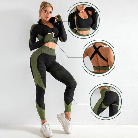 Women Seamless Workout Outfits Sets