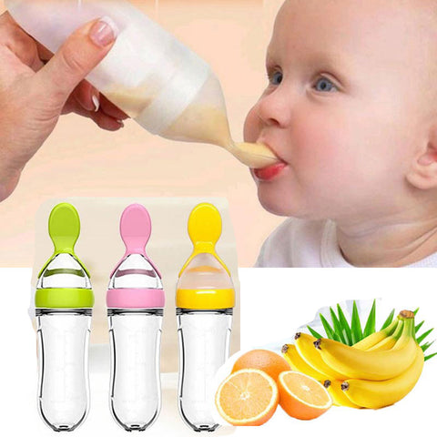 Baby Squeezing Feeding Spoon