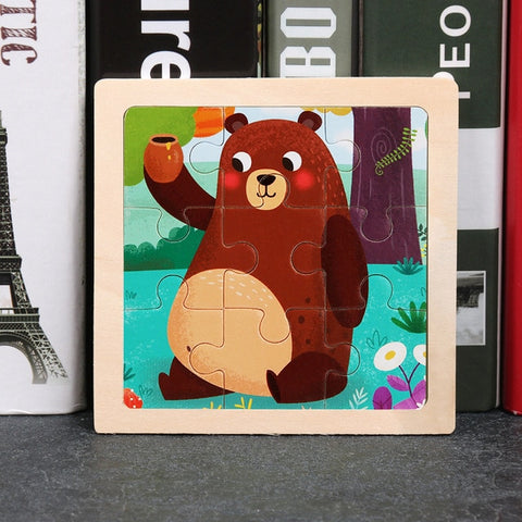 Kids Wooden Animal Puzzle Toys