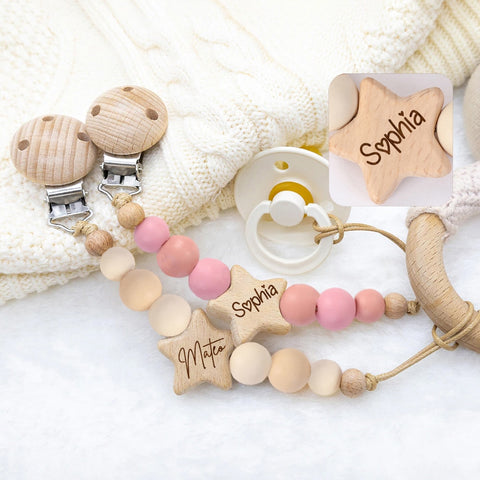 Baby Pacifier Custom Name Dummy Clip