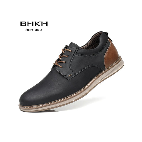 Men Pu Leather Breathable Casual Shoes