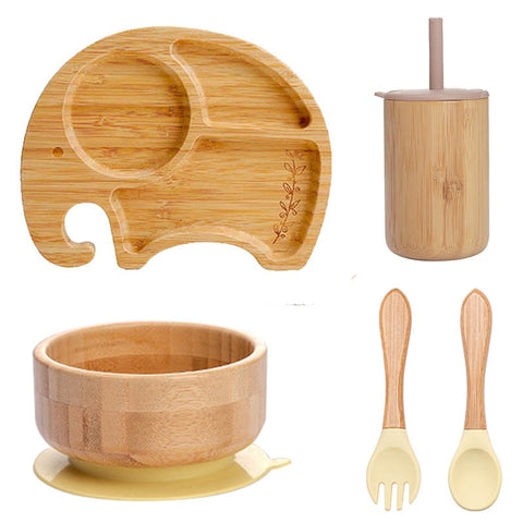 Baby Food Bamboo Tableware