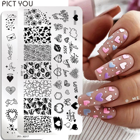 New Rose Flower Love Theme Nail Art