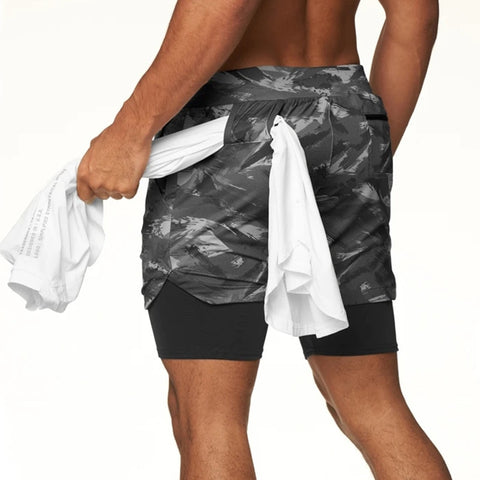Men Camo Running Shorts