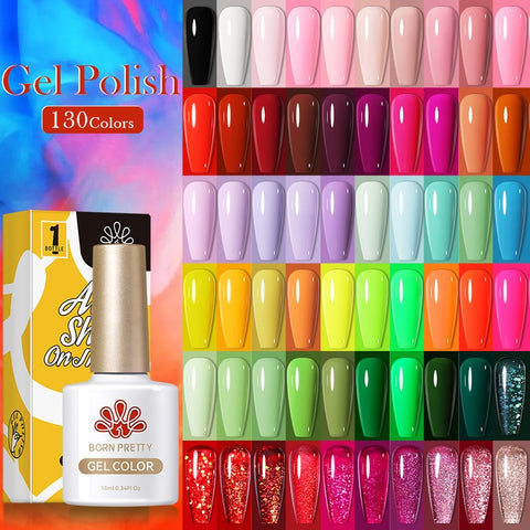 130 Colors Semi Permanent Solid Nail Gel