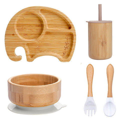 Baby Food Bamboo Tableware