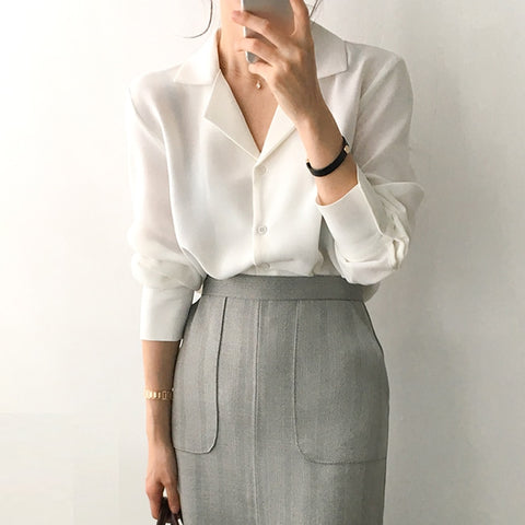 Womens Long Sleeve Blouses Shirt