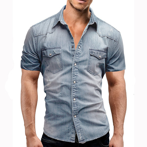 Mens Cotton Denim Shirt