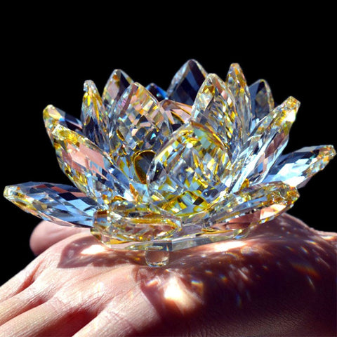 80Mm Quartz Crystals Lotus Flower