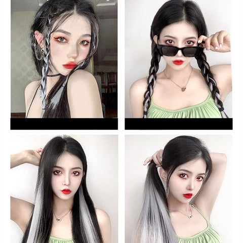 Long Straight Hanging Ear Wig Clip