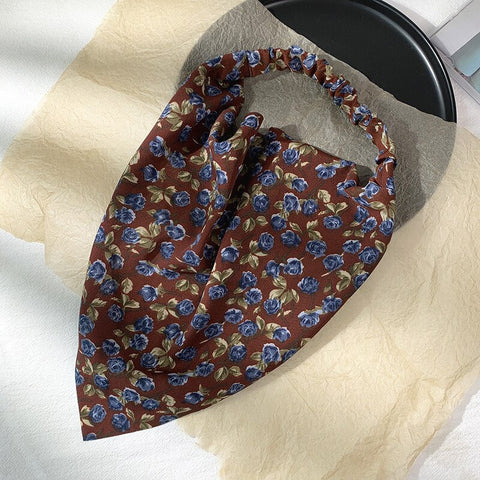 Women Vintage Triangle Head Scarf