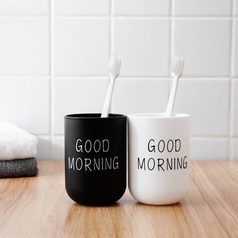 Good Morning Toothbrush Cup