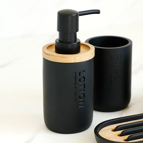 Matte Black Bathroom Accessories Set