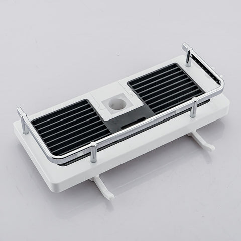 Bathroom lift rod tray storage