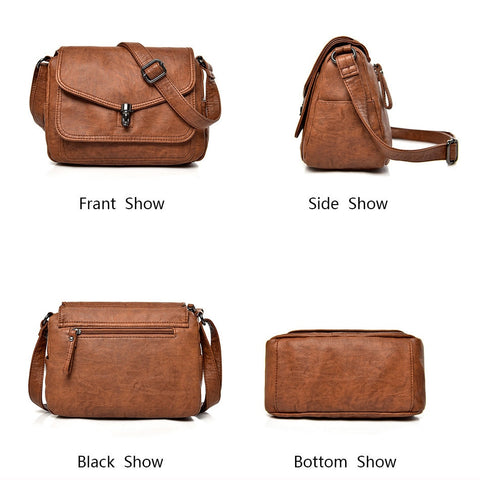 Women Vintage Soft Leather Shoulder Bags