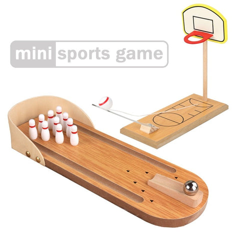 New Wooden Mini Desktop Bowling Game Toy