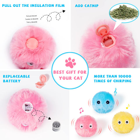 Cat Electric Plush Ball Training Toy
