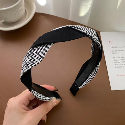 Women Pu Leather Braided headband