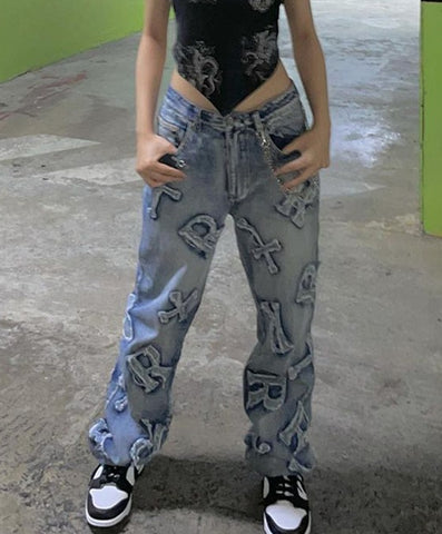 Women's Baggy Straight Cargo Pants