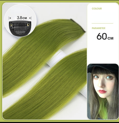 Long Straight Hanging Ear Wig Clip