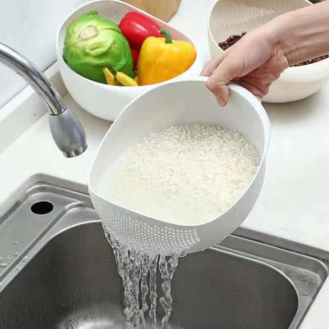 New Rice Sieve Plastic Colander Kitchen Drain Basket