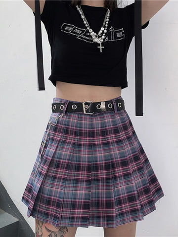 Women Plaid Tennis Skirt