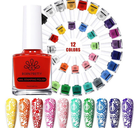 10ml 25 Colors Nail Stamping Polish