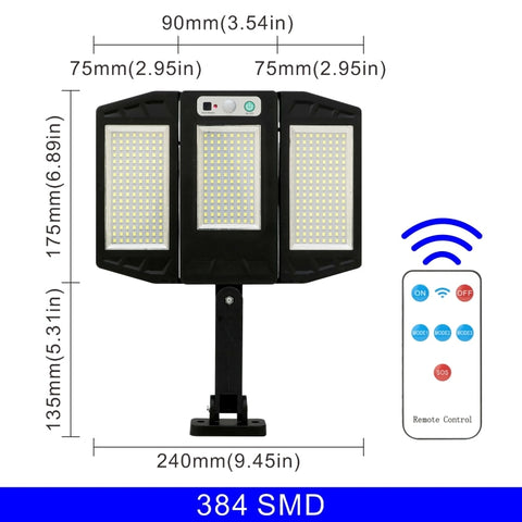 LED 3 Head Motion Sensor Solar Street Light
