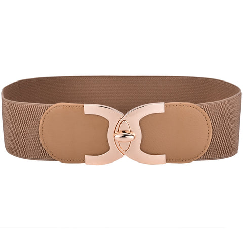 Ladies Wide Elastic Waist Belt