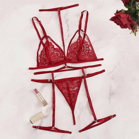 Women 3 Pieces Lingerie Set