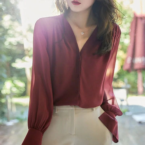 Women Long Sleeve Ruffled shirts