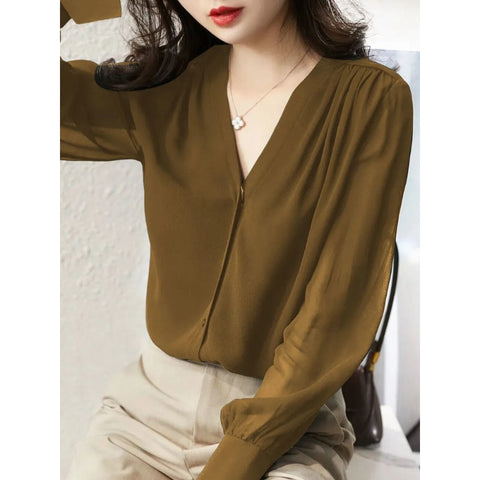Women Long Sleeve Ruffled shirts