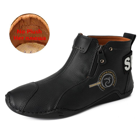 Men  Waterproof Leather Snow Boots