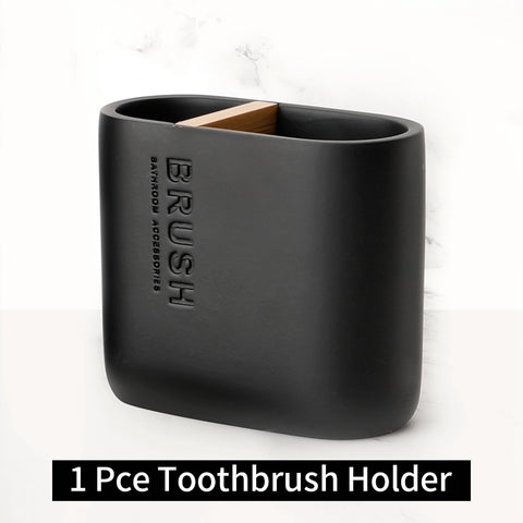 Matte Black Bathroom Accessories Set