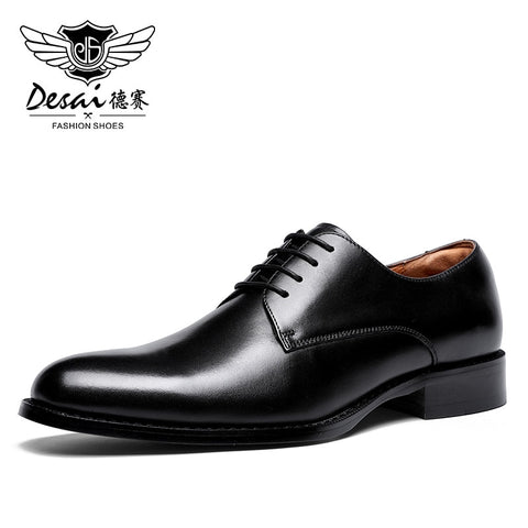 Men Business Lace-up Full Grain Leather Shoes