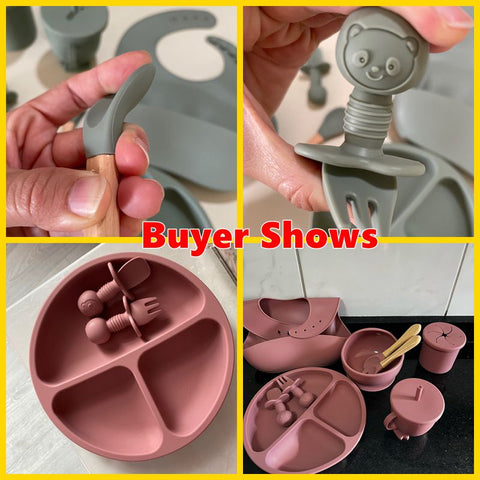 Baby Soft Silicone Feeding Set