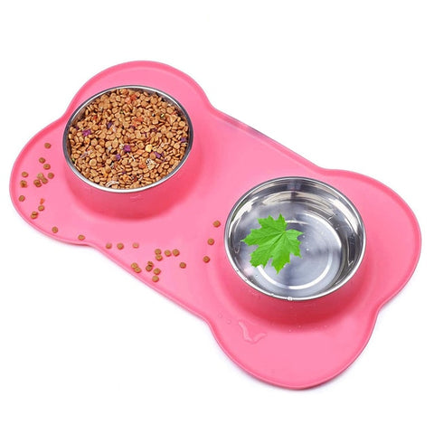 Double Dog Bowl Silicone Mat