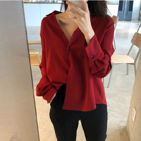 Womens Long Sleeve Blouses Shirt