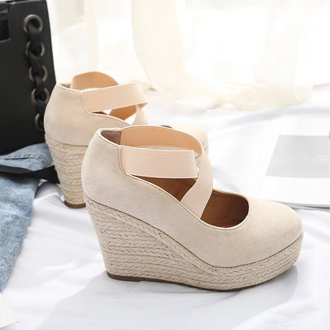 Women Suede Wedge Single Shoes
