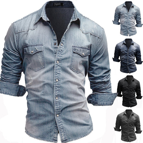 Mens Cotton Denim Shirt