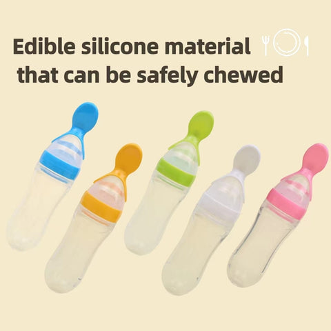 Baby Squeezing Feeding Spoon