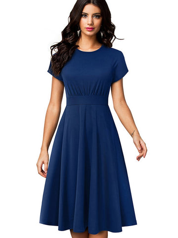 Women Floral Print Round Dress