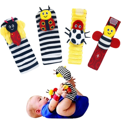 Baby Socks Wrist Rattle Set Toys