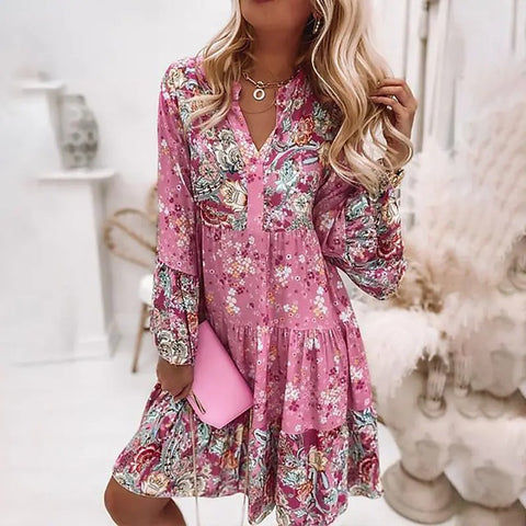 Women Boho Vintage Dress