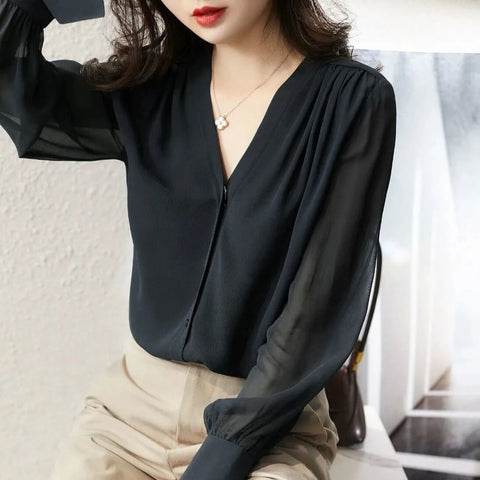 Women Long Sleeve Ruffled shirts